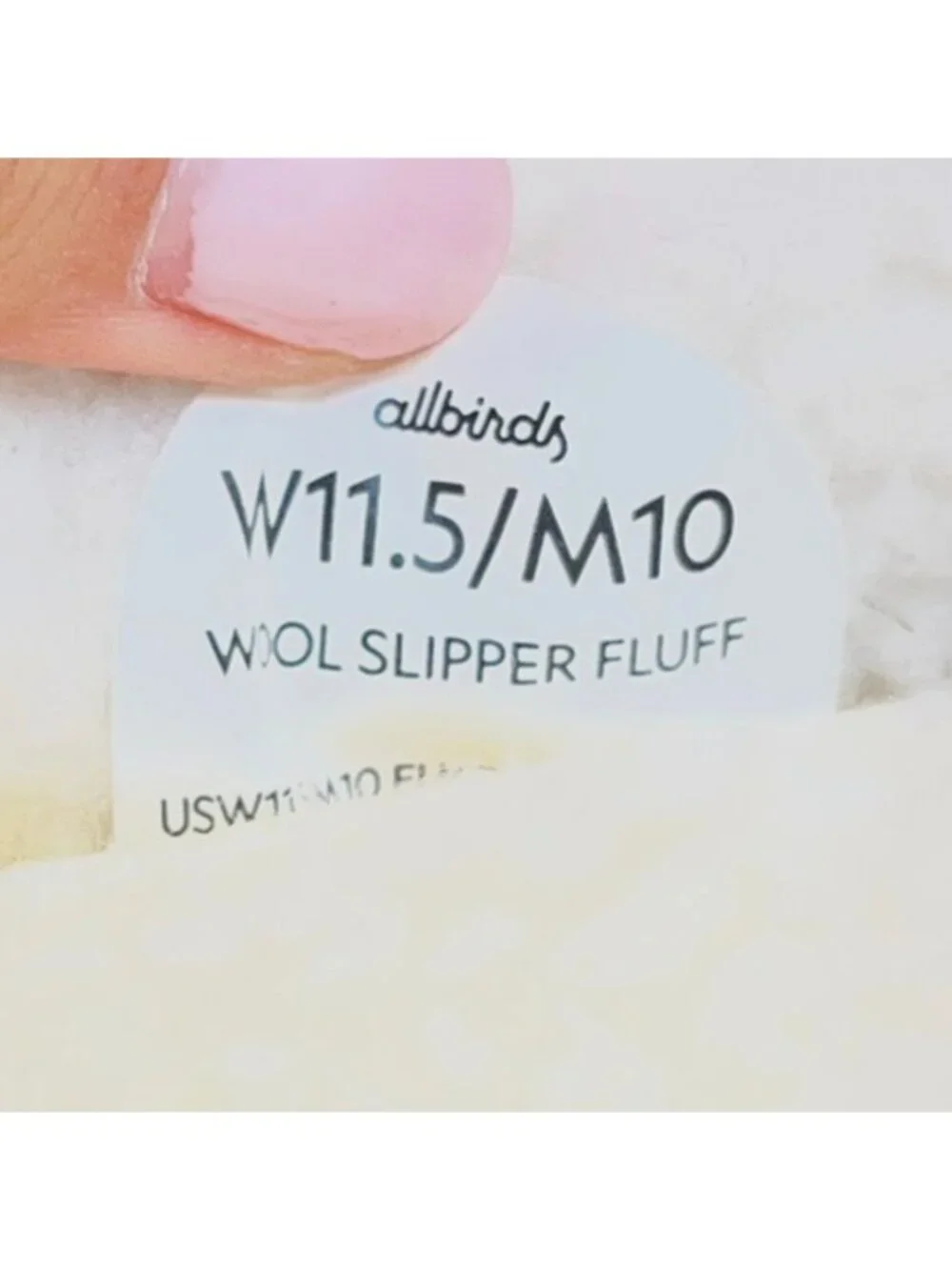 Allbirds Wool Slipper Fluff Mens Size 10 Cream Casual Comfort Slip On Shoes
